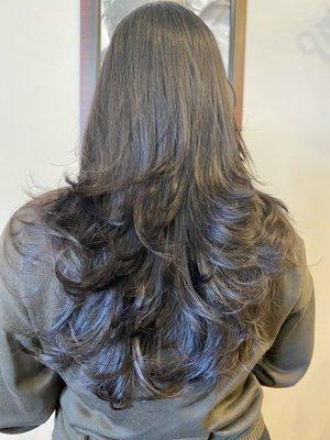 layer cut and blowout