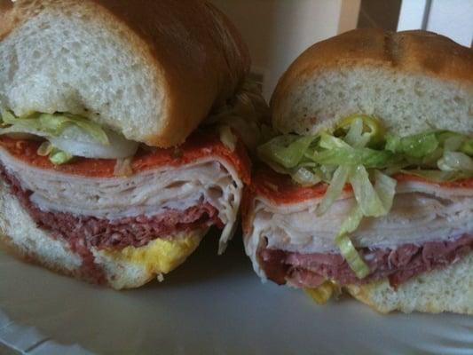 Turkey, Pastrami, Spicy Salami loaded with everything!