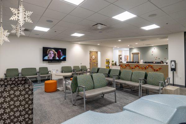 Families First Pediatrics Bluffdale office waiting area