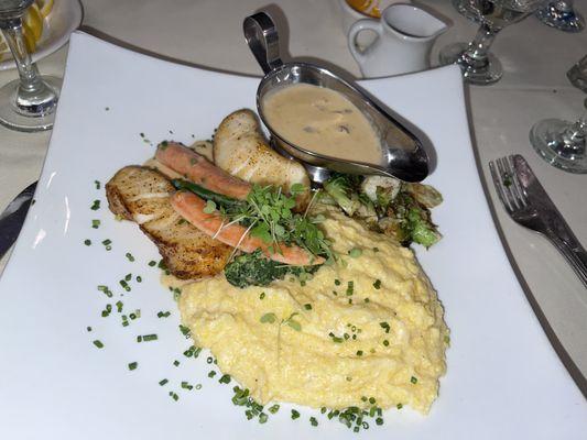 Chilean Sea Bass with Creamy Polenta