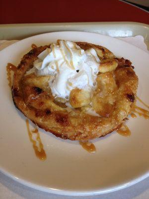 Nice warm Apple tart. Got my daily nutritional value of fruits and veggies right here. Whipped cream is a vegetable right?