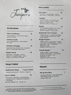 Food menu