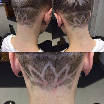 An undercut design.