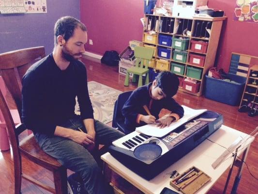 Our music instructor, Brian, can teach piano, keyboard, guitar and many more instruments in the art of music !