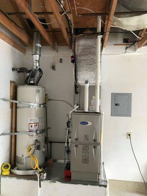 Another clean Carrier furnace install by TFF HVAC.