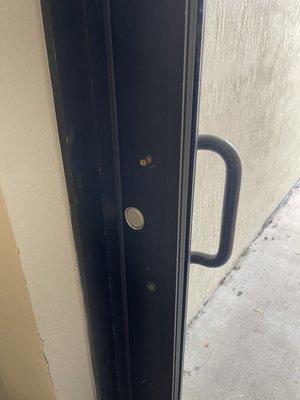 Missing door handle - one of many - 6 months and counting!