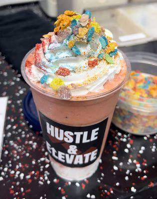 Fruity Pebbles Protein Smoothie