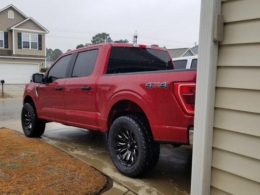 Walker Tinting best in Town...they did my 2021 Ford..not a single flaw took me right in on a Sunday.