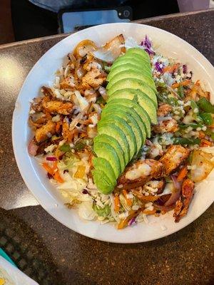 Sams chicken fajitas salad with Avocado