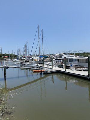 Seating by the Marina.