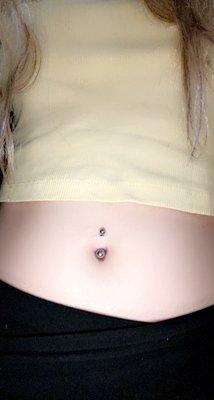 Belly button piercing