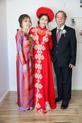 She also made my mother's ao dai