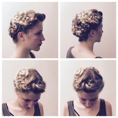 Arranging Braids into a thoughtful upstyle