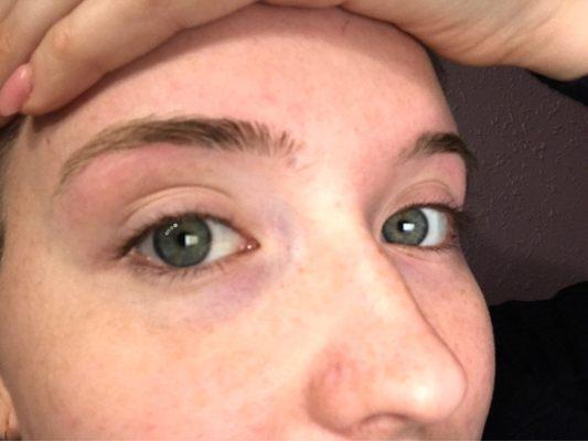 She made a great shape out of my overgrown brows. I'm excited to fill them in.