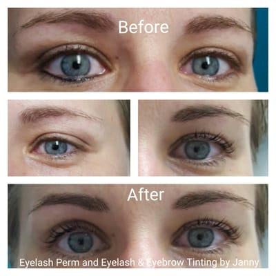 Eyelash and Eyebrow tinting + Eyash Perm