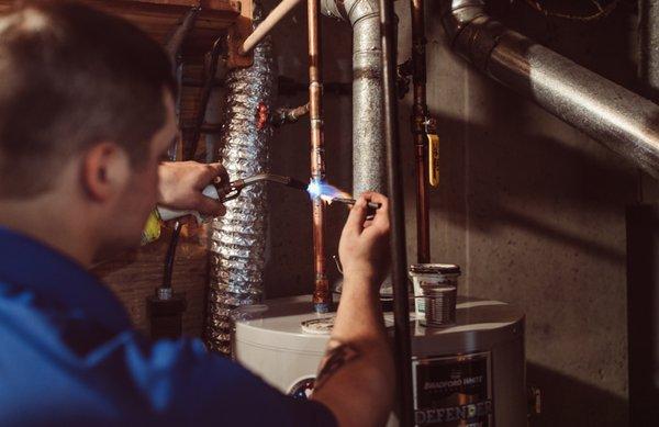 Our licensed techs can repair or replace your water heater.