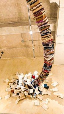 Flying books display