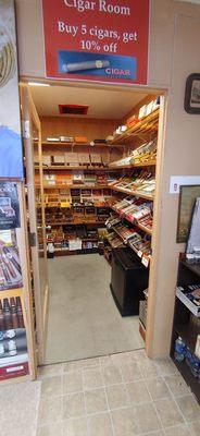 The walk-in humidor.