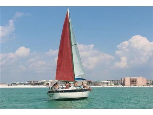 Emerald Lady sailing down Emerald Coast