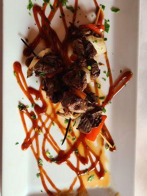 Grilled Bison Kebab.....INCREDIBLE!  Melts in your mouth