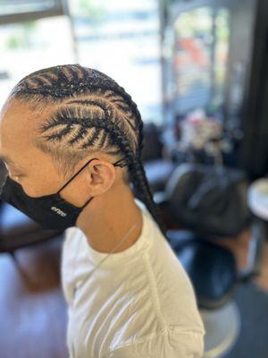 Men's Cornrows (Left side)