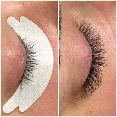 Before and after $78 eyelash set. Only 30-35 min. Last 3-4 weeks.