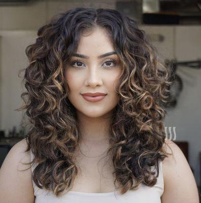 Curly girl haircut by Nadia