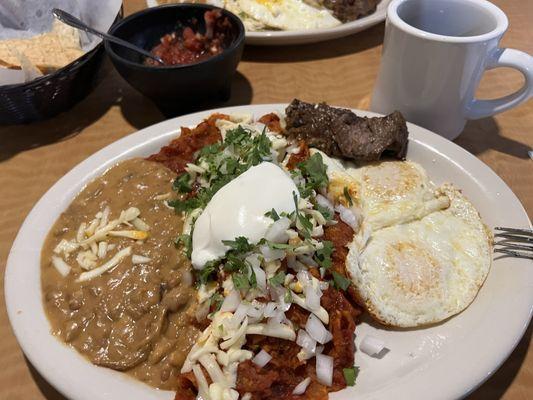 Eggs with chilaquiles