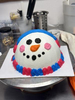 Snowman Cake