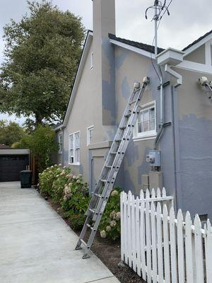 Exterior paint work.