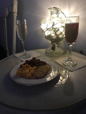 Our after massage wine & snacks!