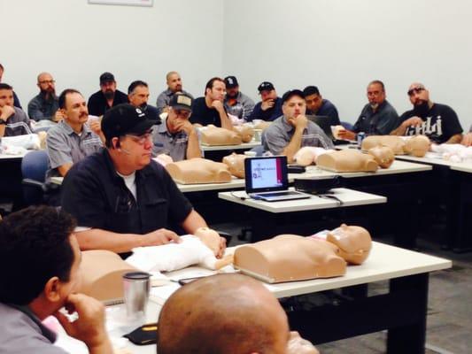 Schindler Elevator CPR & First Aid Training on-site July 7th & 8th, 2014.