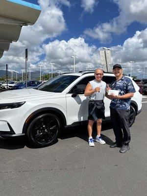 Salesperson with my new car Iven Cunanan