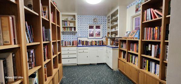 Cooking books inside the kitchen area