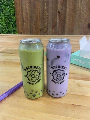 matcha and ube boba