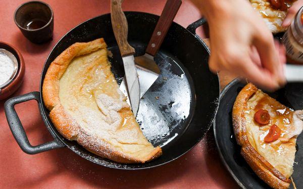 Breakfast: Dutch Baby Pancake with Chili Candied Kumquats