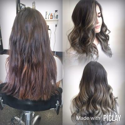 Color correction, ombré, cut and style