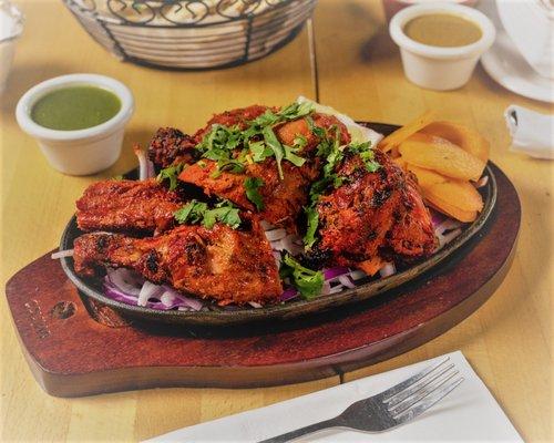 Yummy Chicken Tandoor on skillet