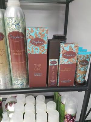 Saphira hair products used and sold here