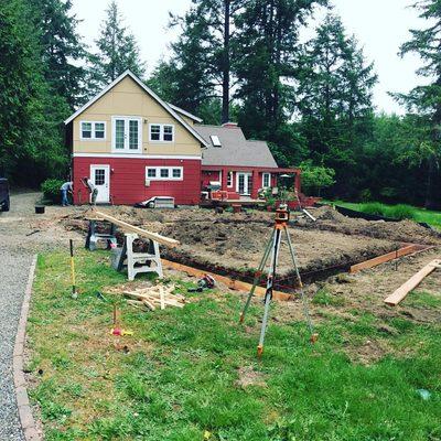 Time to form some footings for a new garage addition!