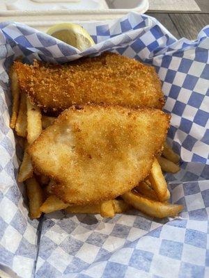 2 piece cod basket with fries