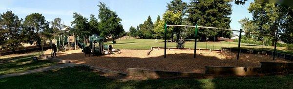 Great quiet park with a trail for bigger kids to ride their bikes.