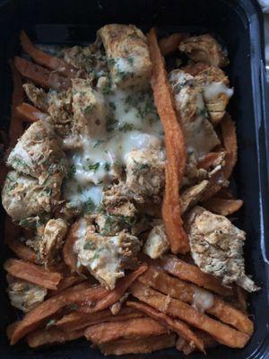 Grilled Chicken Mozzarella, Teriyaki sweet potato fry bowl