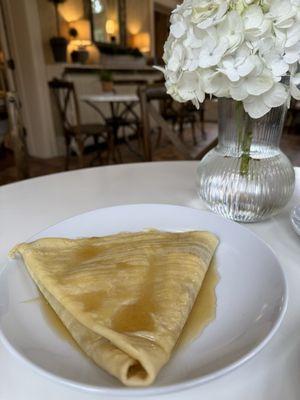 Honey fig brie crepe