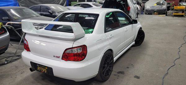 Subaru STI almost ready for the customer repaint