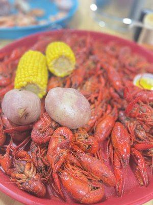 Crawfish corn and potatoes