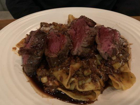 Steak on Pappardelle - special of the day