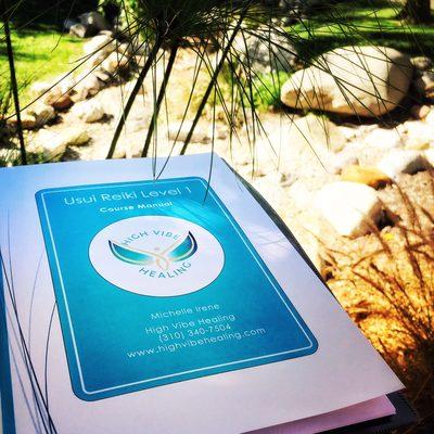 This is the Level 1 Reiki manual we work with during and after class