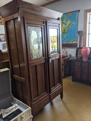 1928 wardrobe beautiful solid wood with 2 draws at the bottom.