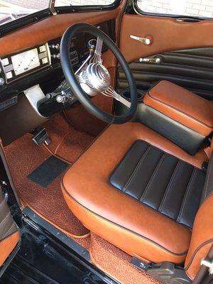 Classic 1940s Ford pickup interior refurbishment